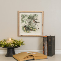 12" PAIR OF BIRDS PRINT