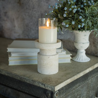 5.25" STONE PILLAR CANDLE STAND