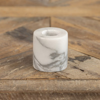 1.75" WHITE MARBLE TAPER CANDLE STAND