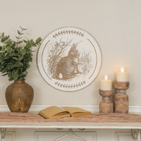ROUND BROWN BUNNY SIGN