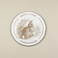 ROUND BROWN BUNNY SIGN