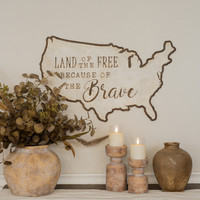 LAND OF THE FREE CUTOUT SIGN