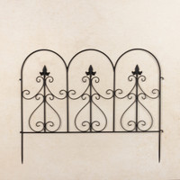 36" BLACK GARDEN FENCE