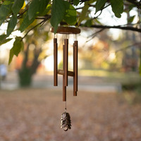 BRONZE WIND CHIME W/ PINECONE