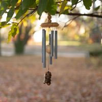 GREY WIND CHIME W/ PINECONE