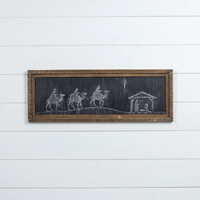 FRAMED METAL NATIVITY SCENE