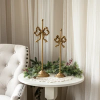 18.25" GOLD WREATH STAND W/ BOW