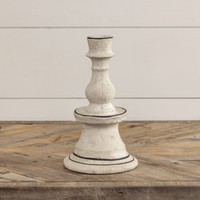 10.5" BLACK & WHITE TAPER CANDLESTICK