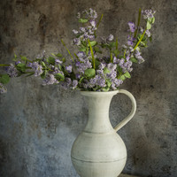 32" PURPLE QUEEN ANNE'S LACE & WILD FLOWER SPRAY