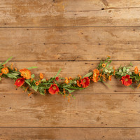 5' ORANGE POPPY & DAISY GARLAND