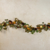 6' MIXED GOURD & RASPBERRY GARLAND