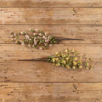35" BRIGHT PINK & CREAM WILDFLOWER BUSH