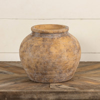 9.25" VINTAGE CLAY TERRACOTTA PLANTER