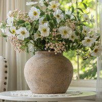 9.25" VINTAGE CLAY TERRACOTTA PLANTER