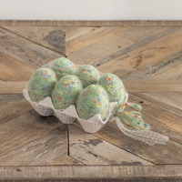 SET/ 6 SPECKLED GREEN EGGS