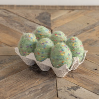SET/ 6 SPECKLED GREEN EGGS