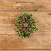 5" BOXWOOD TAPER CANDLE RING