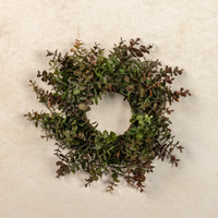 14" OLIVE EUCALYPTUS CANDLE RING