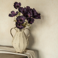 22" DARK PURPLE POPPY BUSH