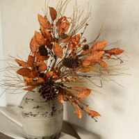 33.5" ORANGE PINE SPRAY