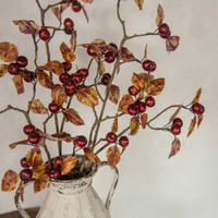 37" RED HAWTHORN BERRY SPRAY