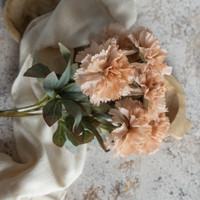 16.5" BEIGE CARNATION BUSH