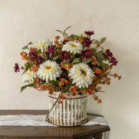 26" WHITE MUM SPRAY