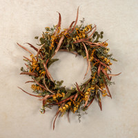 22" MINI SUNFLOWER & WILD FLOWER WREATH