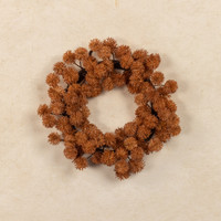 10" RUST MINI CHESTNUT SEED CANDLE RING