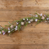 6' PURPLE WILDFLOWER GARLAND