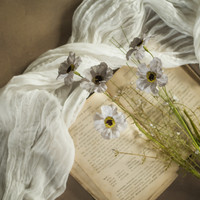 22" GREY WILDFLOWER SPRAY