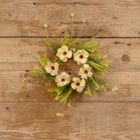 12" ORANGE WILDFLOWER CANDLE RING