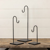 24.25" BLACK METAL HOOK STAND