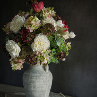 22.75" WHITE ROSE SPRAY