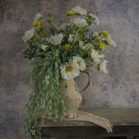 32" WHITE POPPY SPRAY