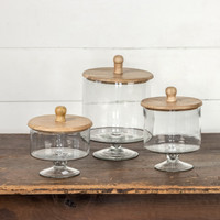 11.5" GLASS COOKIE JAR