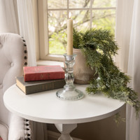 7" GLASS TAPER CANDLESTICK
