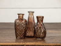 4.5" AMBER GLASS BUD VASE