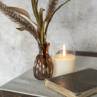 4.5" AMBER GLASS BUD VASE