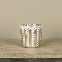 4.5" SILVER GLASS HOLDER