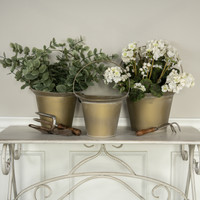 SET/ 3 GOLD SLOPE BUCKETS