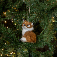 FUR FOX ORNAMENT