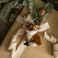 FUR FOX ORNAMENT