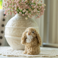 SITTING BEIGE SPRING BUNNY