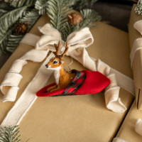 DEER IN SLIPPER ORNAMENT