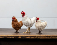 BEIGE HEN ORNAMENT