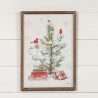 HOLIDAY CARDINALS FRAMED PRINT