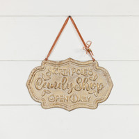 NORTH POLE'S CANDY SHOP SIGN