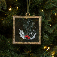 PRESSED HOLIDAY RED BERRY ORNAMENT