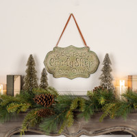GREEN NORTH POLE'S CANDY SHOP SIGN
